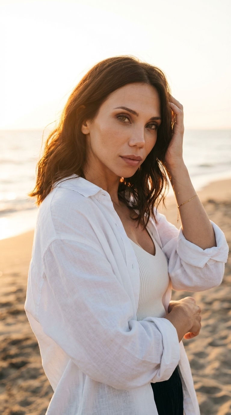 Закат на пляже