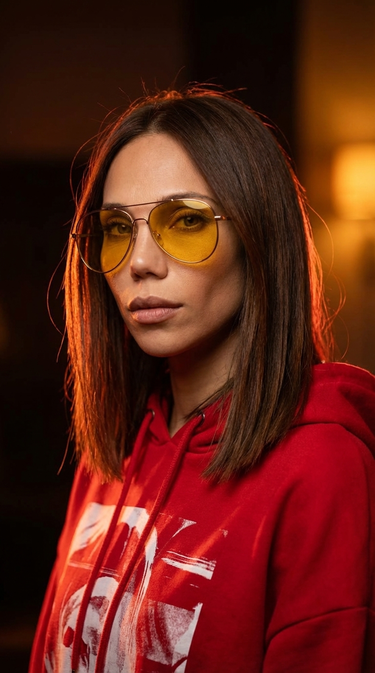 В оранжевых очках