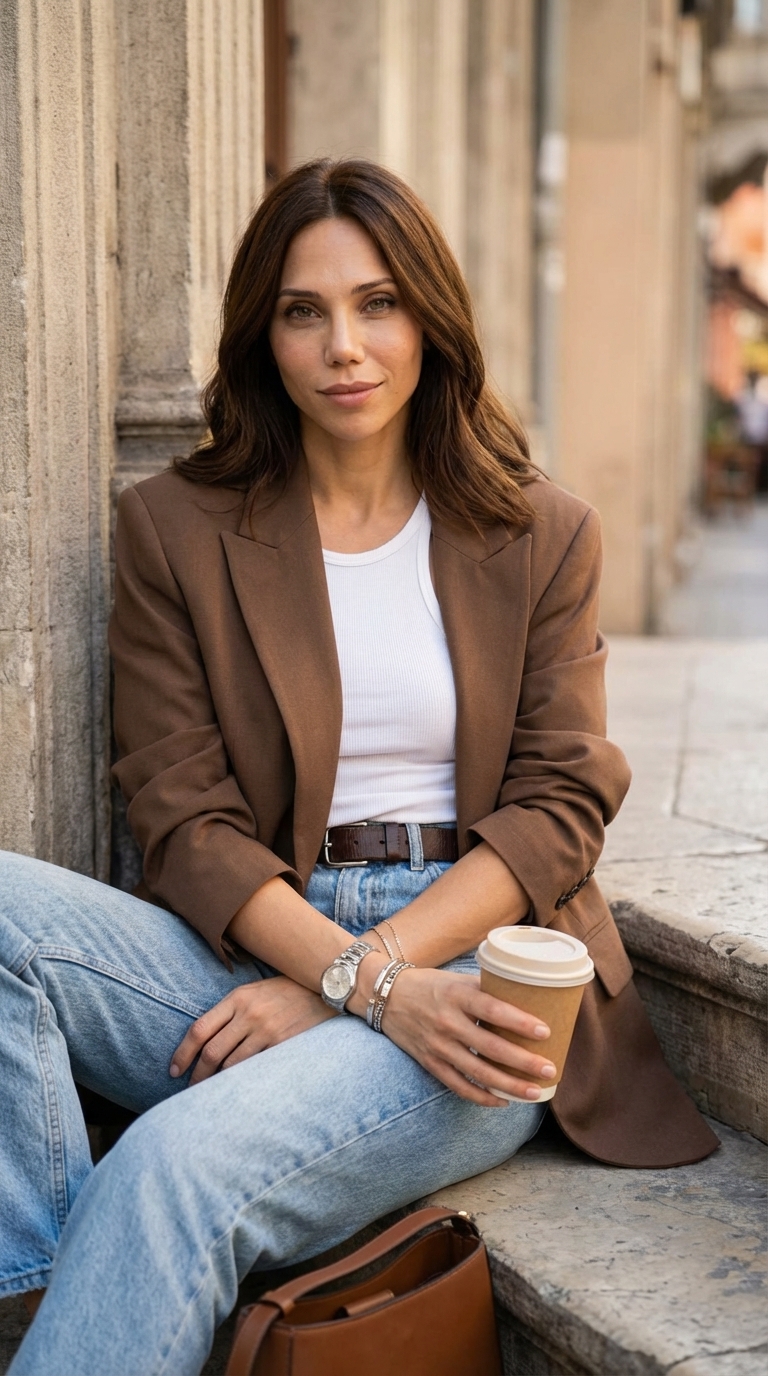 Стритстайл портрет у колонны