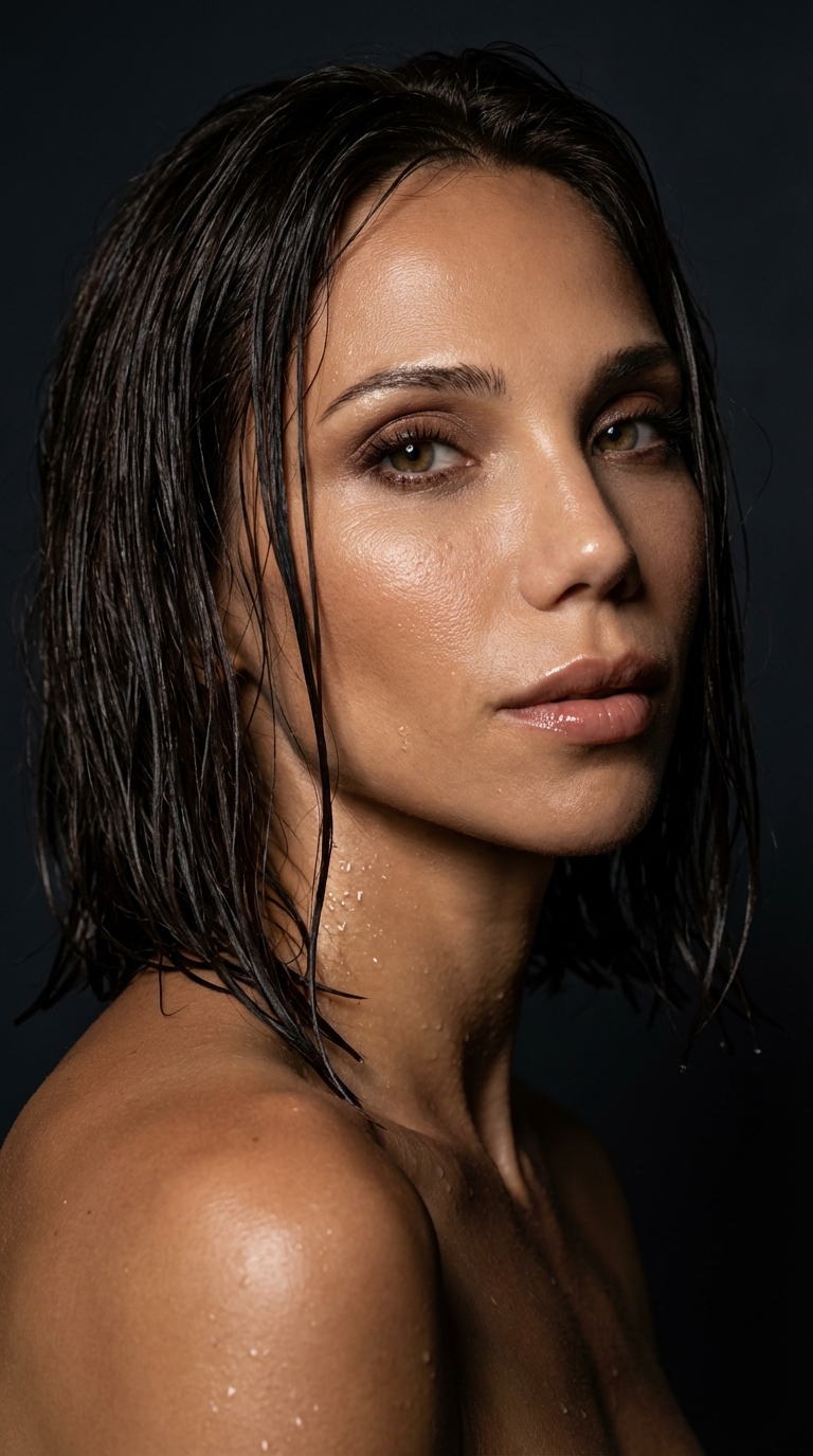 Портрет с мокрыми волосами