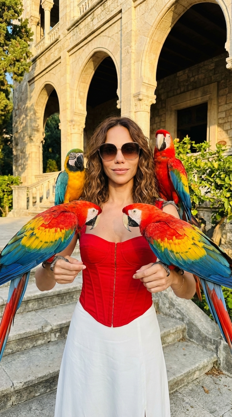 С попугаями