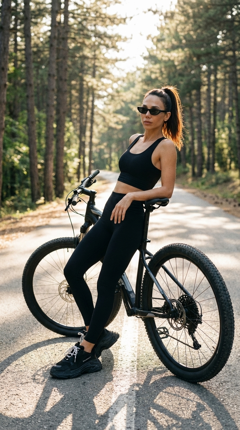 Велопрогулка в лесу