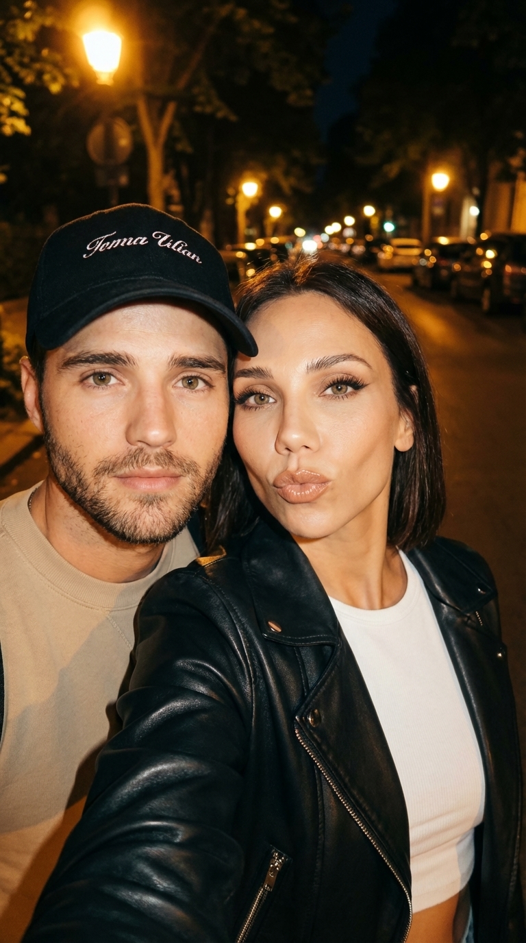 Ночное селфи пара