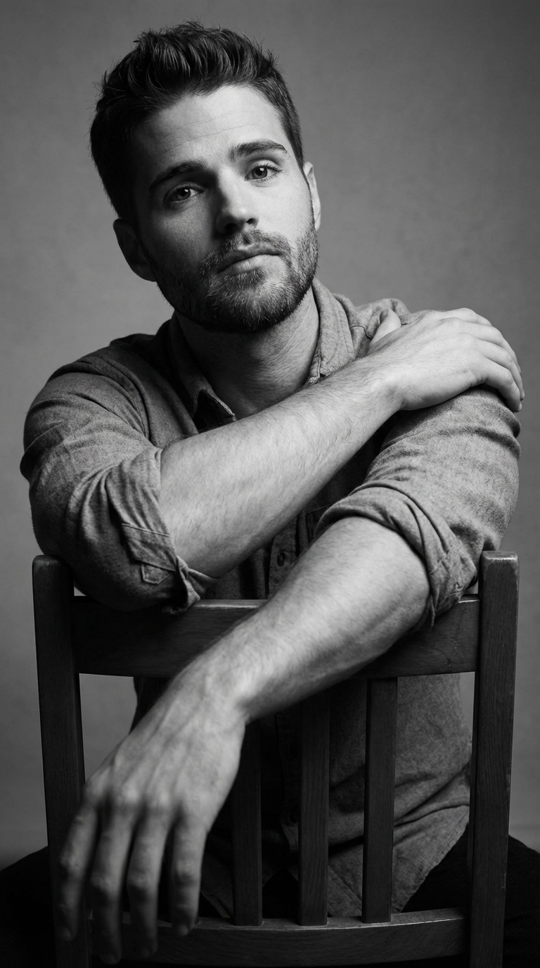 B&W сидя руки на спинке