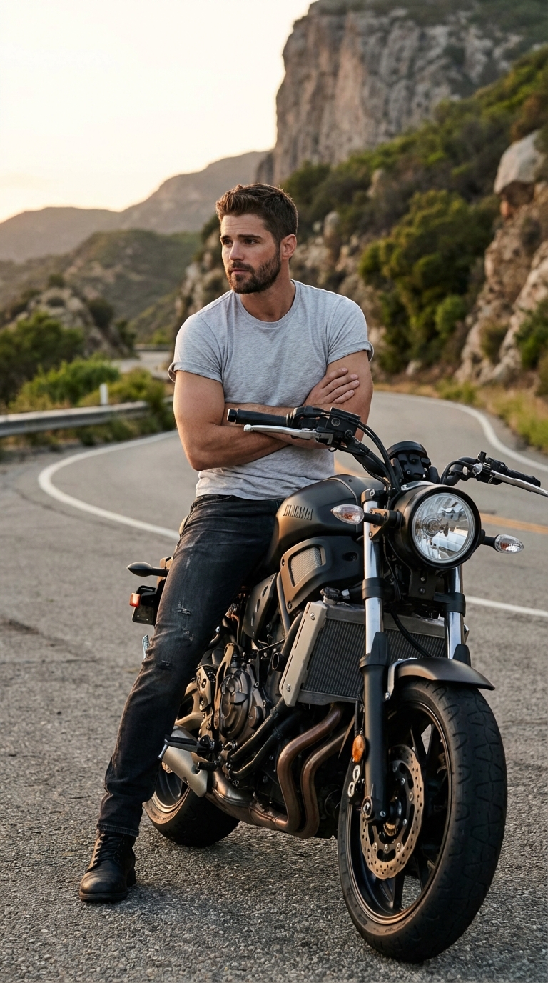 Мотоцикл горная дорога