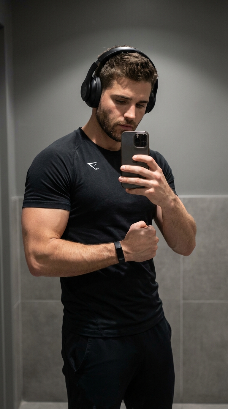 Зеркальное селфи в зале