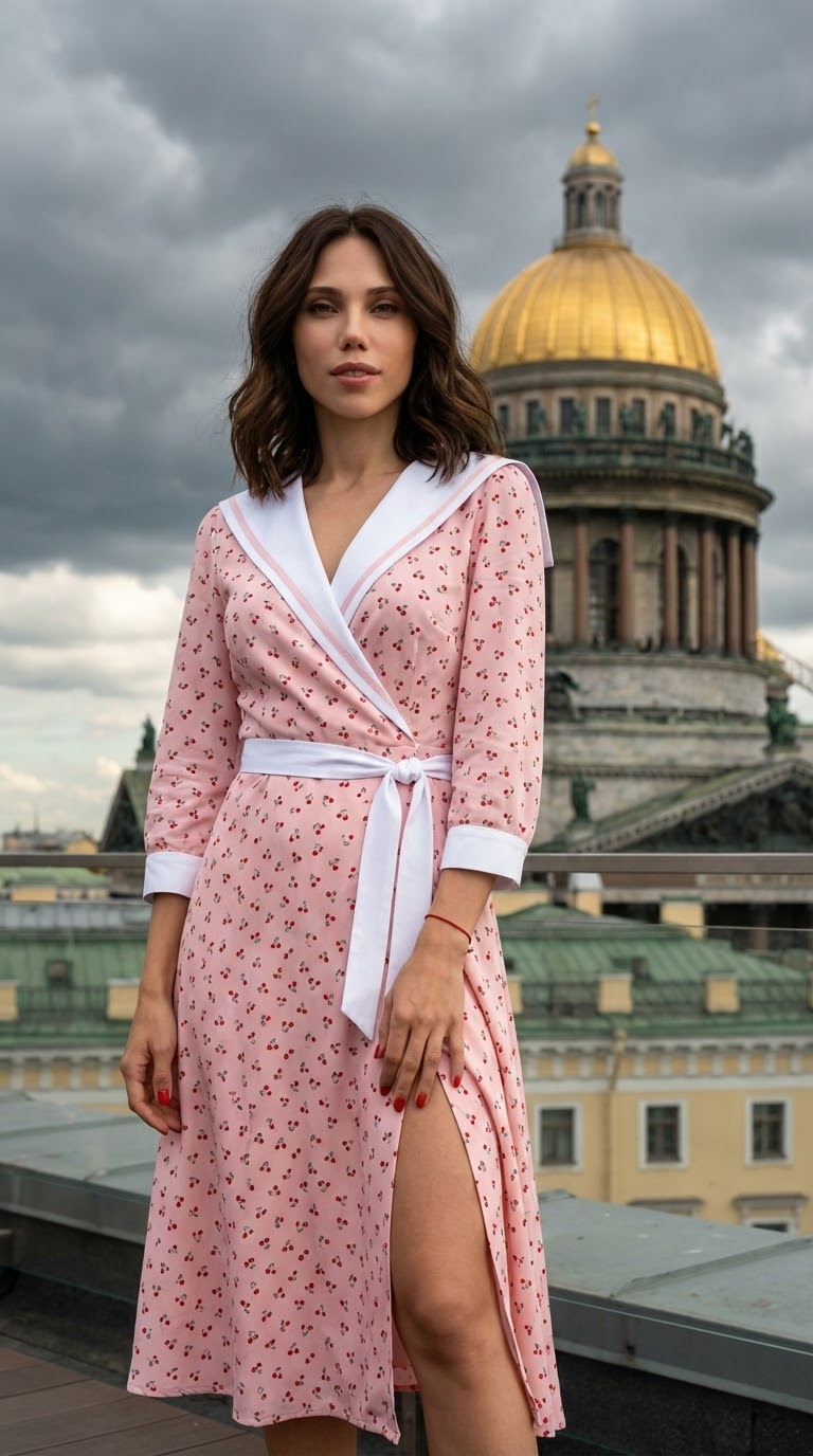 Платье с вишнями у Исаакия