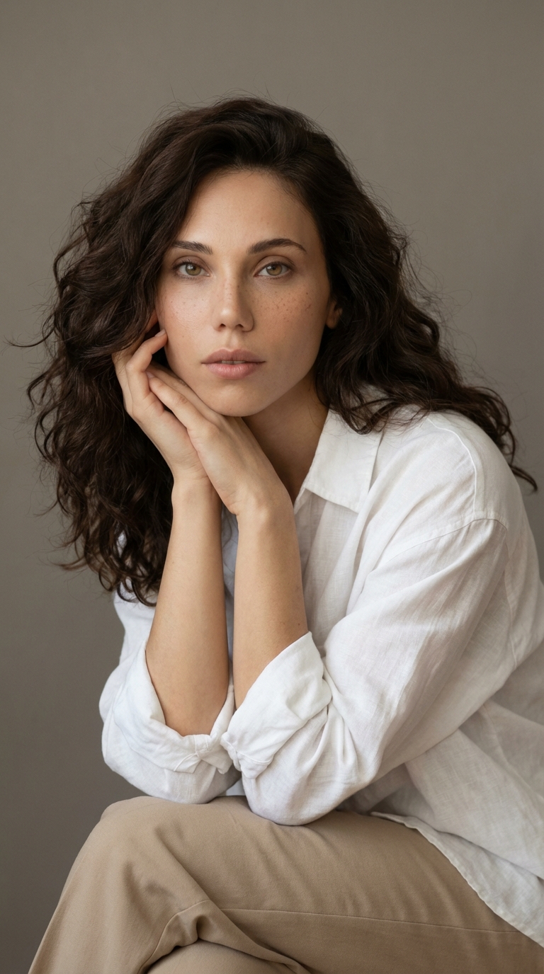 Студийный портрет в рубашке