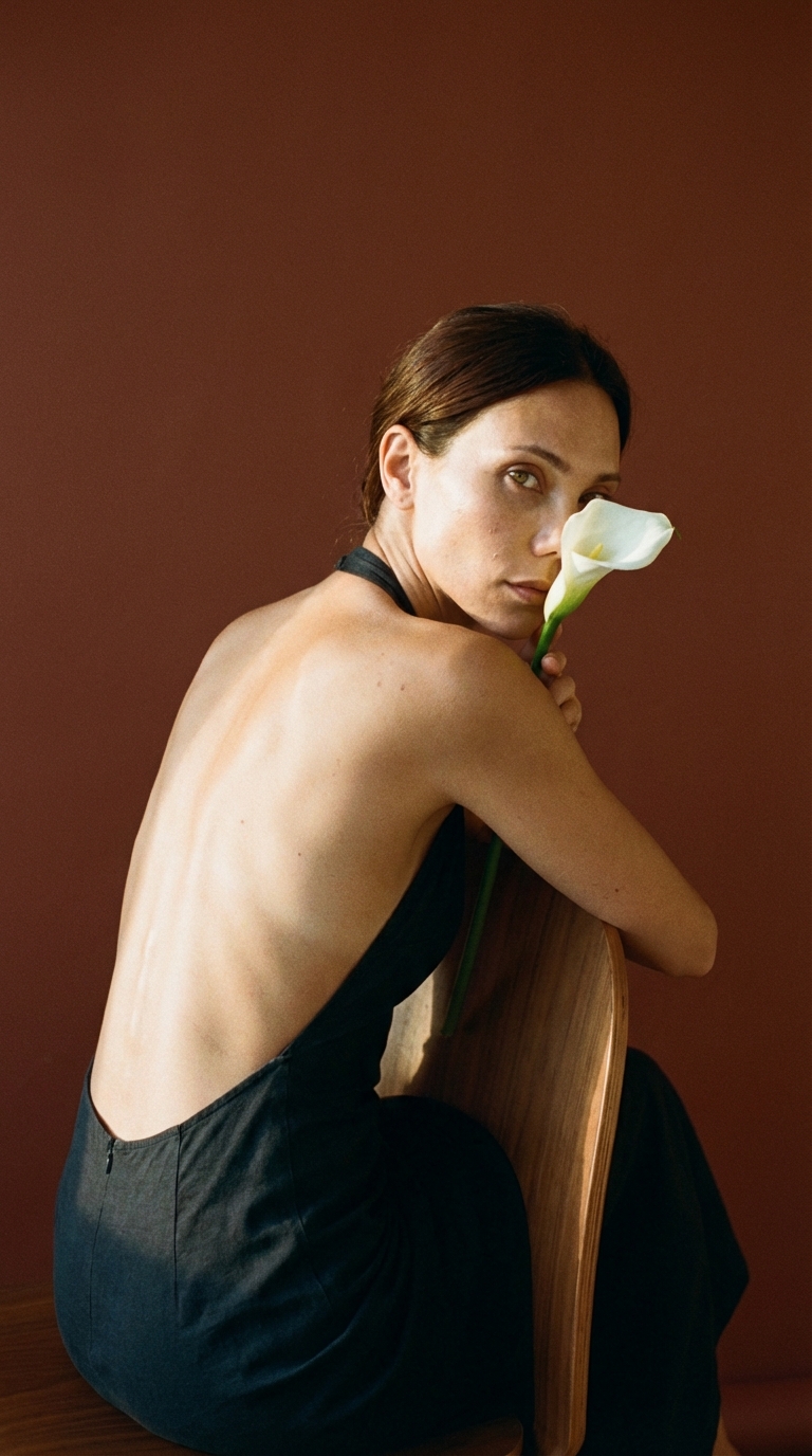 С цветком калы