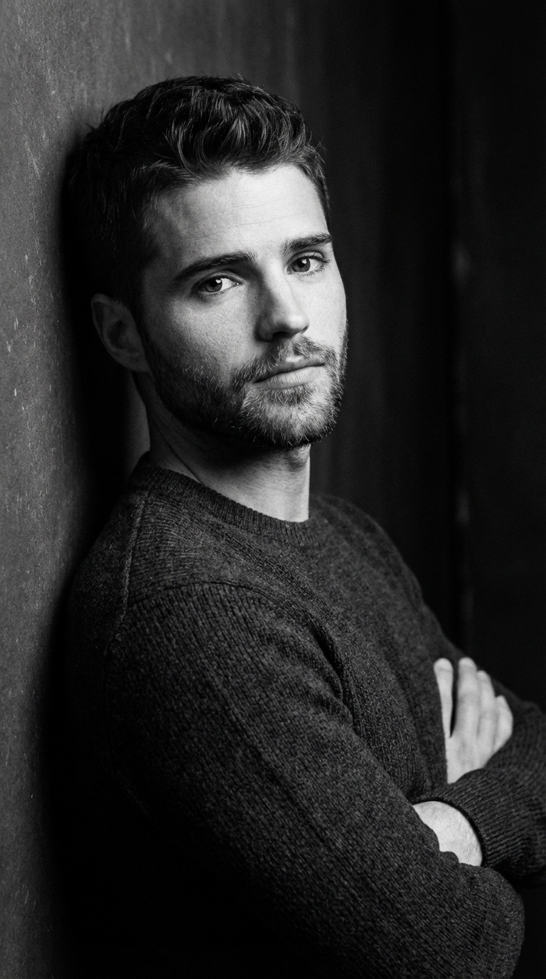 Черно-белый портрет в стиле Рембрандта