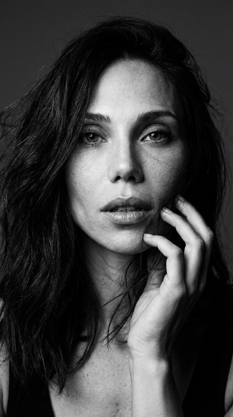 Чёрно-белый портрет