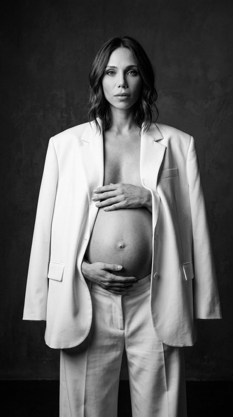 Беременная в белом