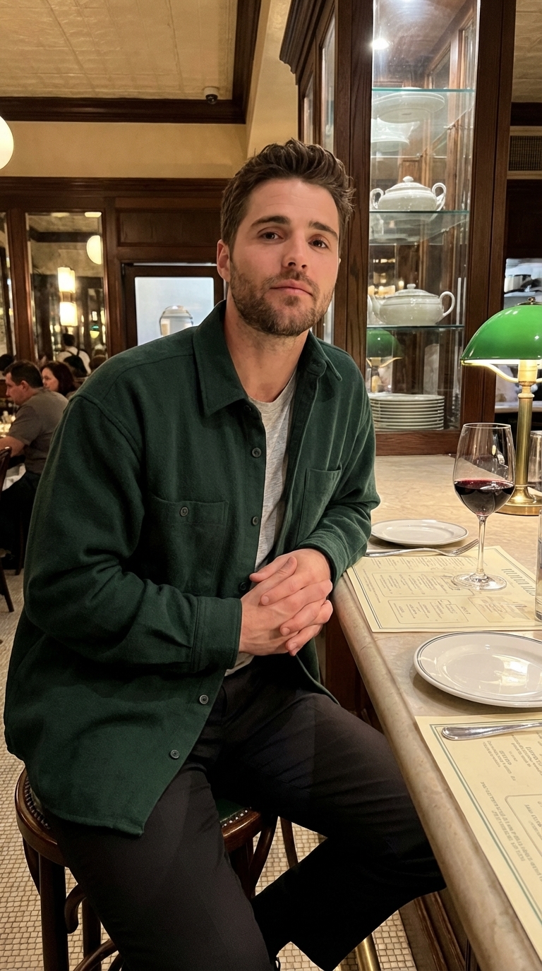 Мужчина за барной стойкой в ресторане