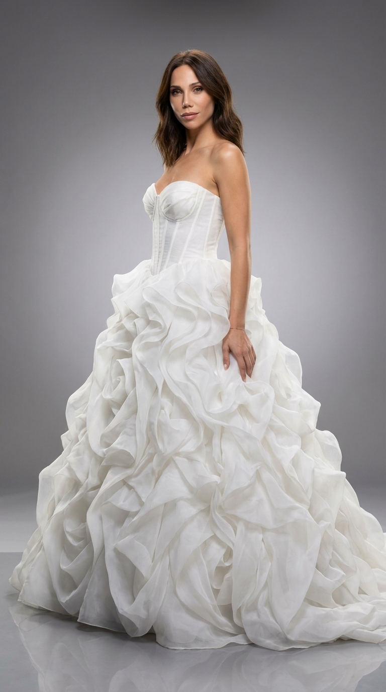 В свадебном платье